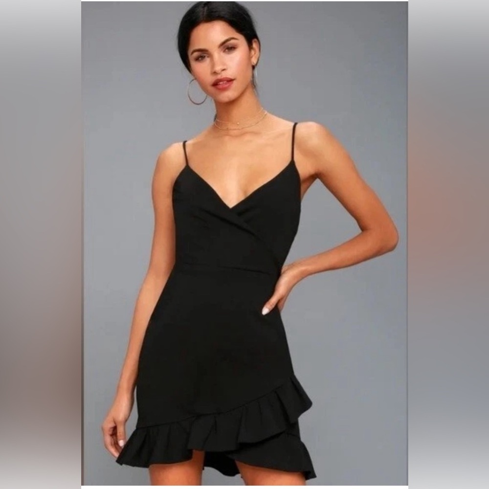 Express Black Sheath, Asymmetrical Romper with Spaghetti Straps-Size Medium Y2K